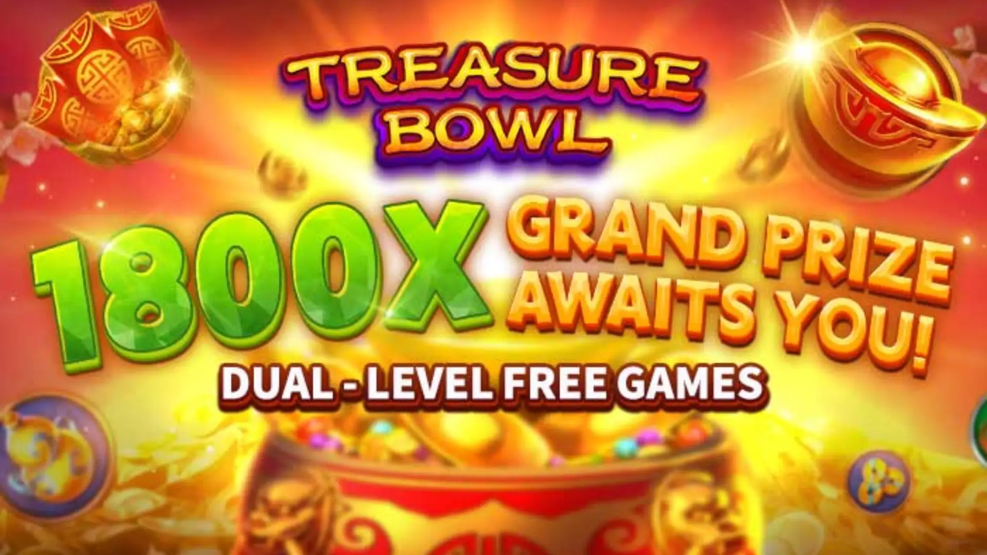 Multiplicadores Treasure Bowl hatpg - 7777x Máximo com Tigela Dourada